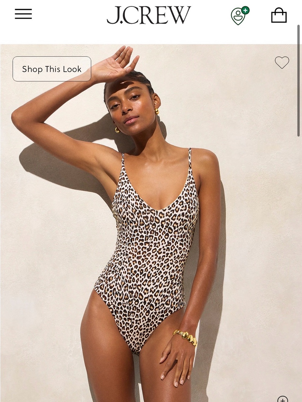 J. Crew Leopard-Print One-Piece Swimsuit - Brown, Black, Cream
